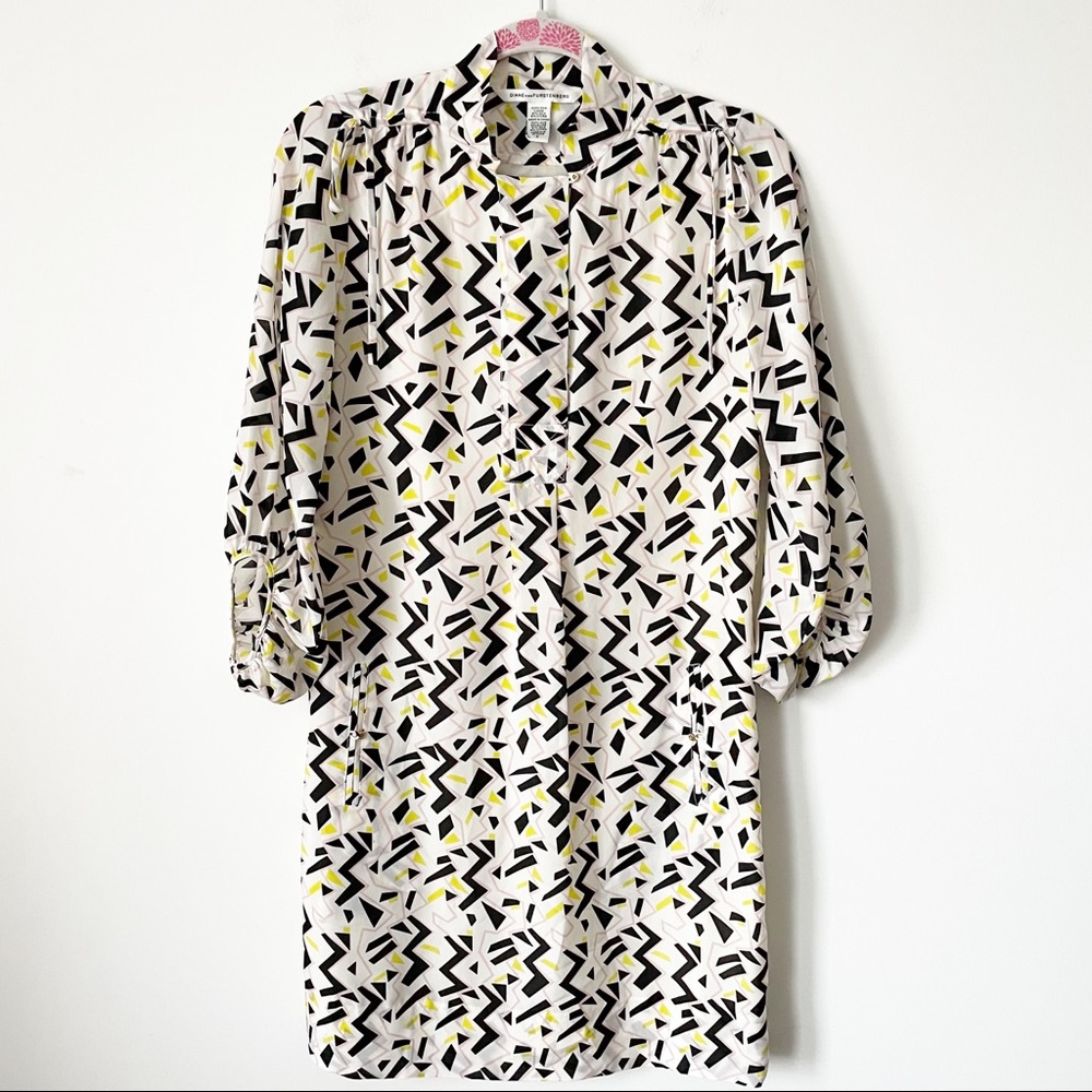 Diane Von Furstenberg Silk Abstract Print Dress 2